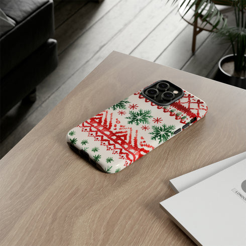 Watercolor Study of Christmas Patterns - Impact Resistant Phone Case